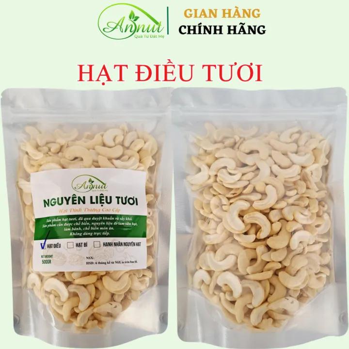 Nhân hạt điều sống vỡ đôi, hạt điều tách vỏ ANNUT, nguyên liệu làm sữa hạt, làm bánh, hạt dinh dưỡng, hạt nấu sữa