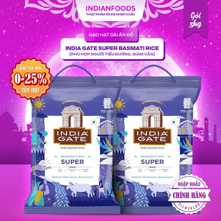 Gạo Ấn Độ Basmati India Gate 6kg cho người tiểu đường
