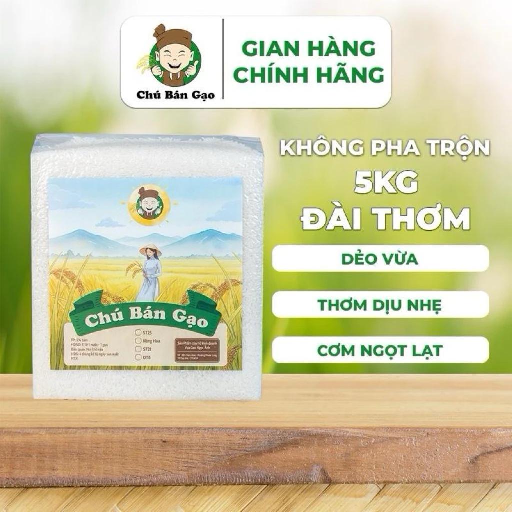 5KG Gạo Đài Thơm 8 , Dẻo Vừa - Cơm Ngọt Lạt - Thơm Thoang Thoảng