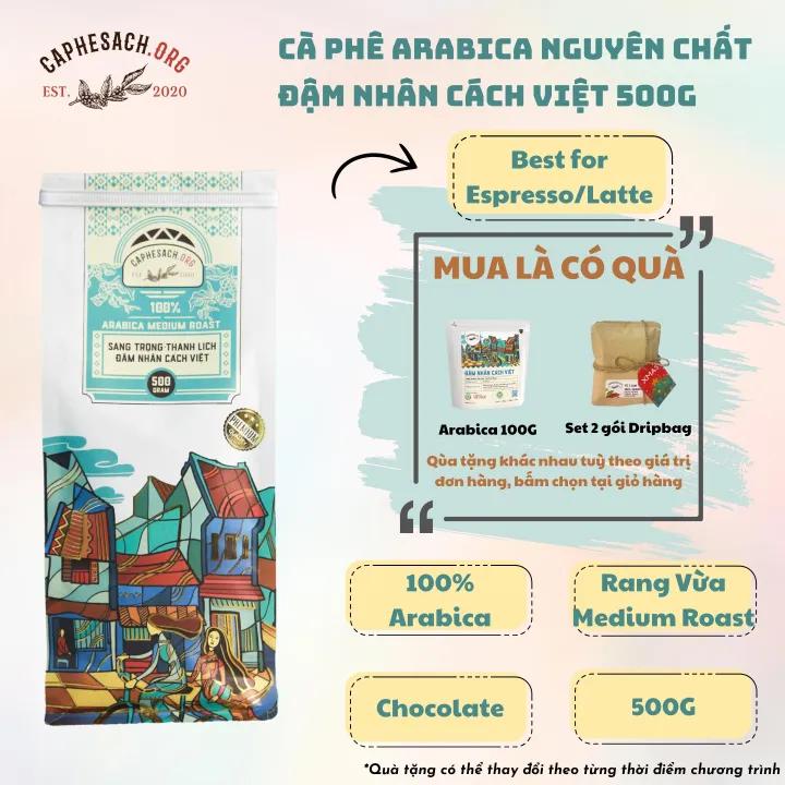 Cà Phê 100% Arabica Lâm Đồng Nguyên Chất | Rang Vừa | Ngọt sâu, đắng nhẹ | Pha Espresso, Latte