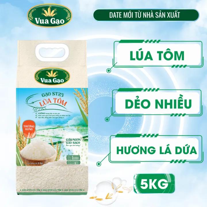 Gạo ST25 Lúa Tôm - Chính Hãng Vua Gạo - Túi 5kg