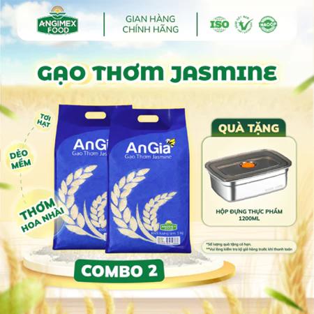 Gạo Jasmine An Gia Angimex Mềm Tơi Thơm Thanh Tự Nhiên – 10kg