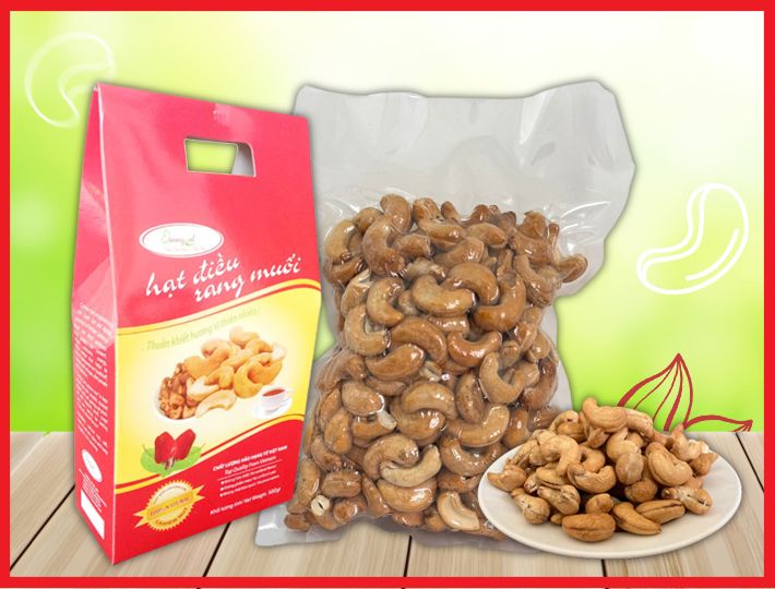 HẠT ĐIỀU KO VỎ LỤA RANG MUỐI 500gr