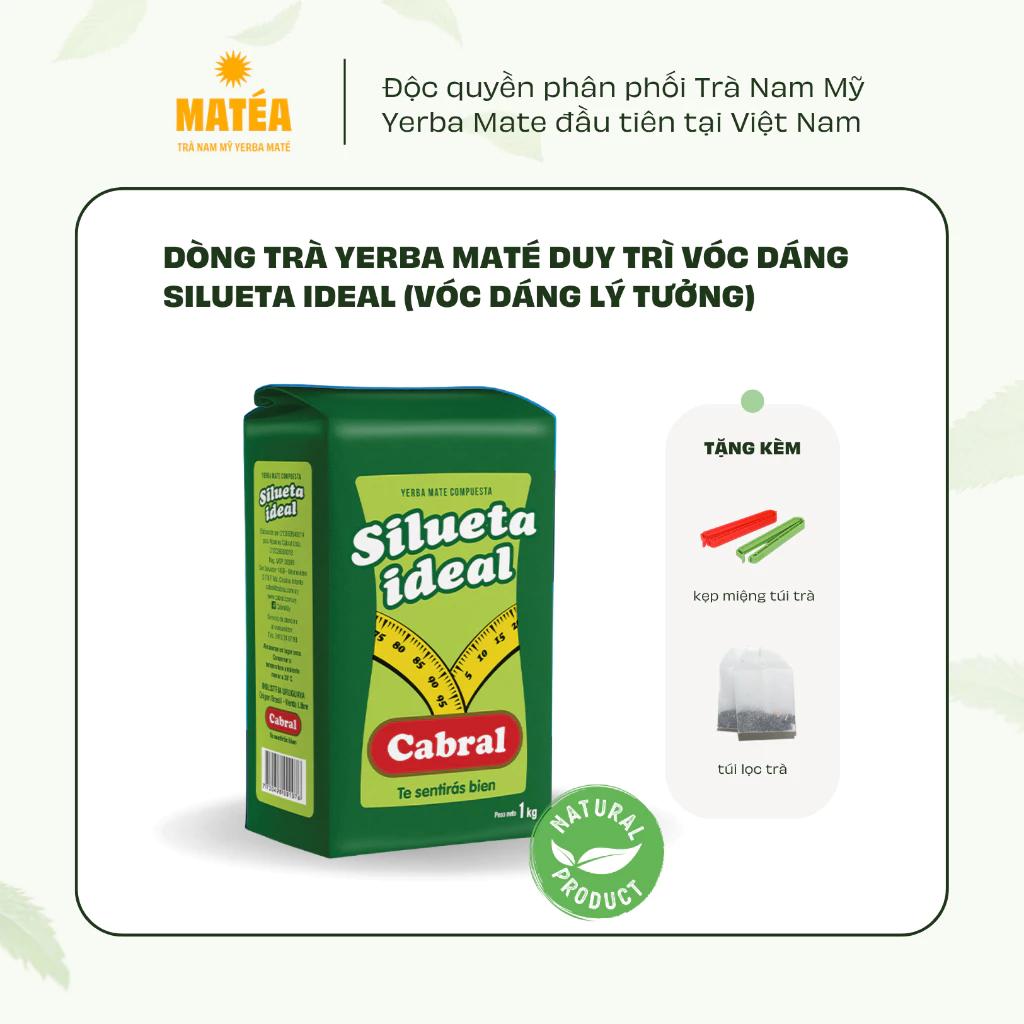 Trà Nam Mỹ Yerba Mate CABRAL SILUETA IDEAL (Duy Trì Vóc Dáng và Detox) 500gr Tặng kẹp trà & túi lọc