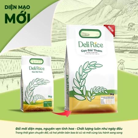 Gạo Đài Thơm Deli Rice Túi 1kg & 5kg Dẻo Mềm, Thơm Ngon Tự Nhiên – TOMAX