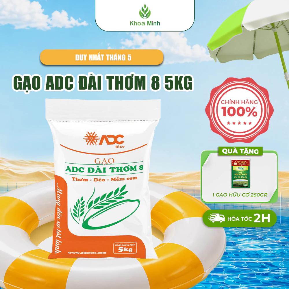 Gạo Đài Thơm 8 ADC – Thơm Mềm Dẻo, Chuẩn Canh Tác Nền Dinh Dưỡng Hữu Cơ