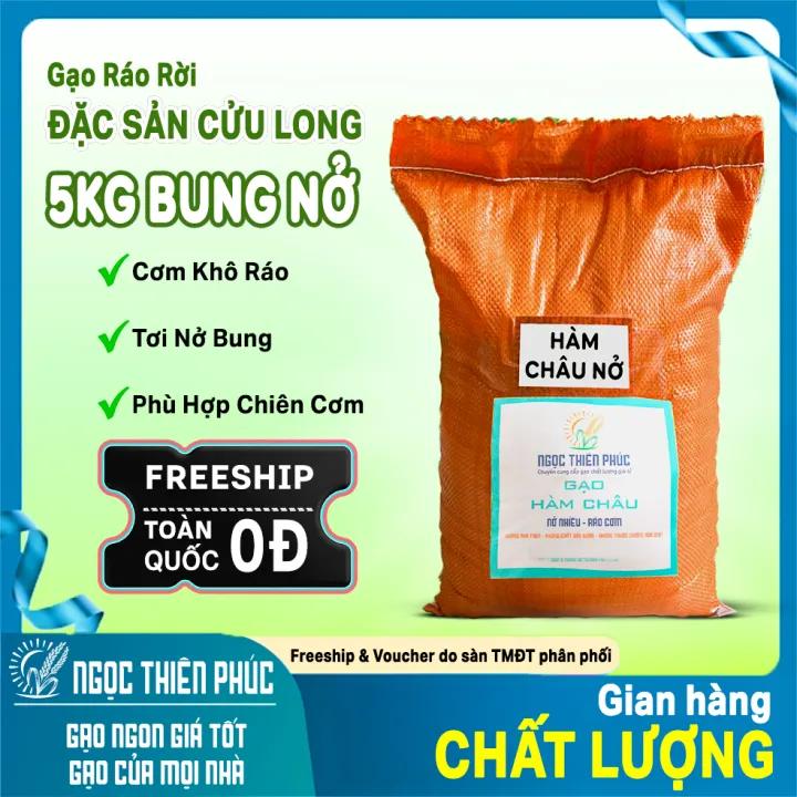 Gạo Hàm Châu Mới Cứu Long 5kg - Nở Nhiều Tơi Xốp Ráo Cơm Hạt Rời Tương Đối - Ngọc Thiên Phúc