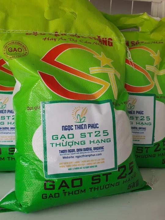 Gạo ST25 5kg Loại 2 Đặc Sản Sóc Trăng Dẻo mềm - Dẻo M�ềm Không Nở Ngon Cơm - Ngọc Thiên Phúc