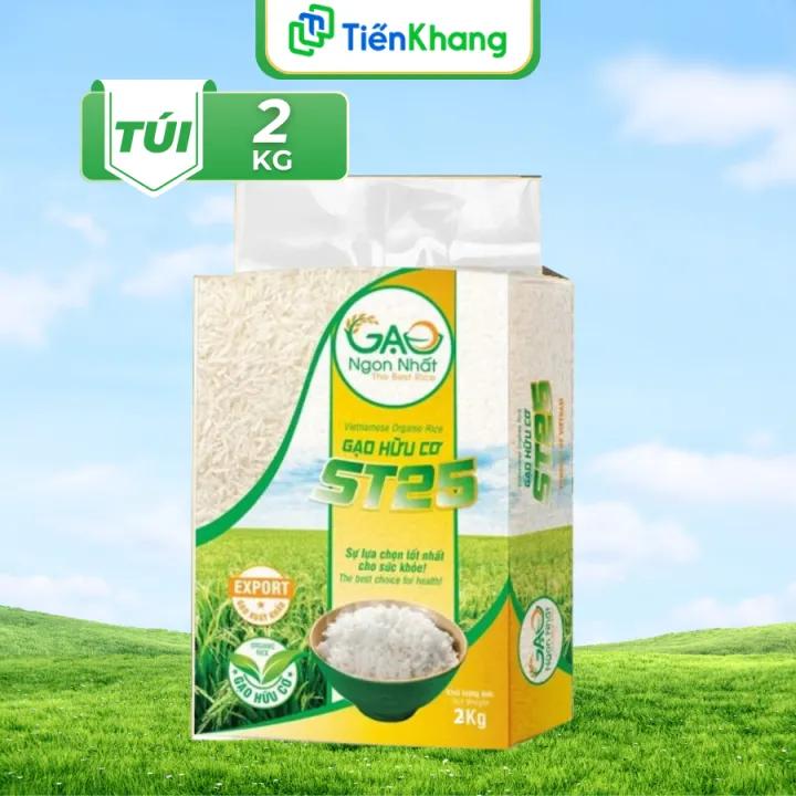 Gạo ST25 hữu cơ xuất khẩu - Gạo trắng chà máy 6 tháng