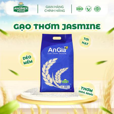 Gạo Jasmine An Gia Angimex Mềm Tơi Thơm Thanh Tự Nhiên – Túi 5kg