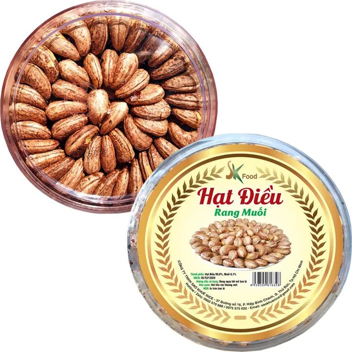 1KG 500G Hạt điều rang muối v��ỏ lụa xếp hoa loại thượng hạng cao cấp hiệu SK FOOD