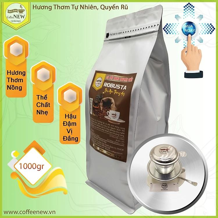 Cà Phê ROBUSTA Thượng Hạng - Rang Mộc Nguyên Chất (Gói 1kg)