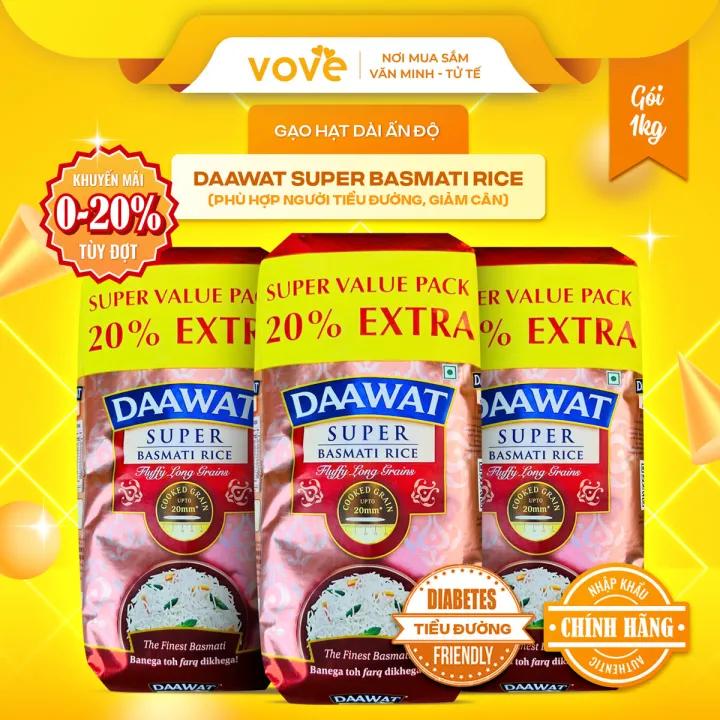 Gạo Ấn Độ DAAWAT Super Basmati Rice 1kg