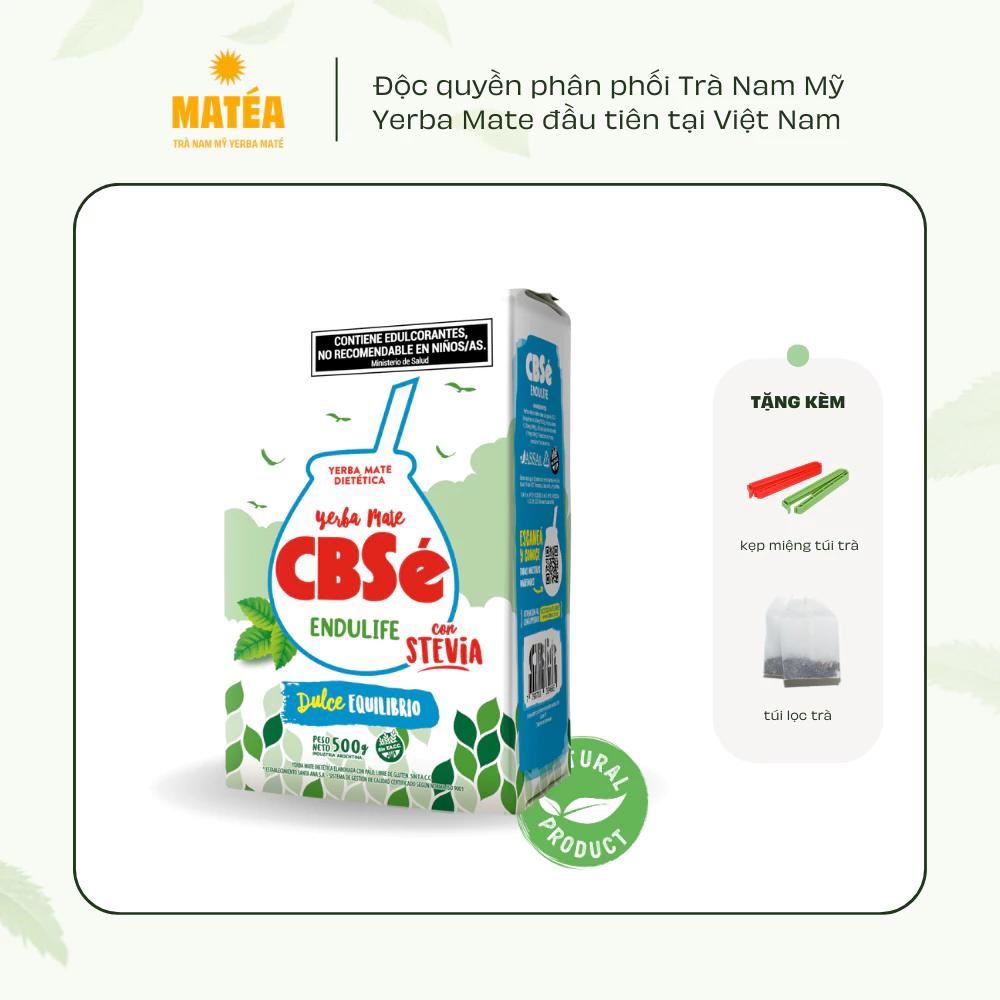 Trà Yerba Mate CBSe Vị Cỏ Ngọt Stevia 500gr Endulife phù hợp cho ăn kiêng - Trà Nam Mỹ
