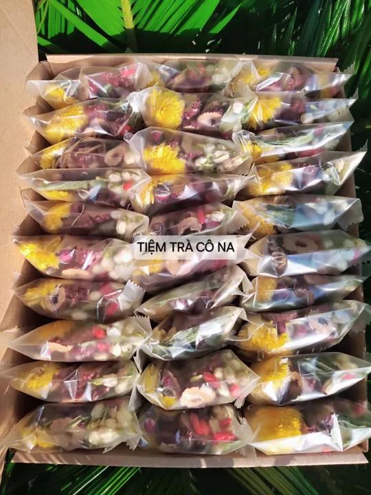 hộp 30 gói trà dưỡng nhan bảy vị. giúp giảm stress. cân bằng nội tiết. ngủ ngon