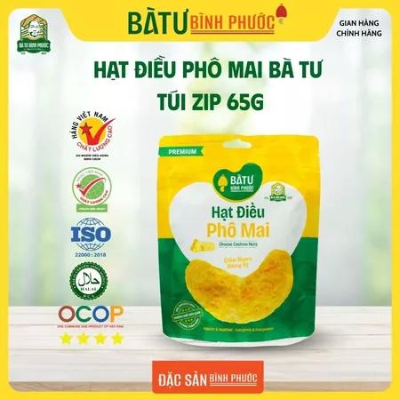 Hạt điều phô mai Bà Tư túi zip 65 g
