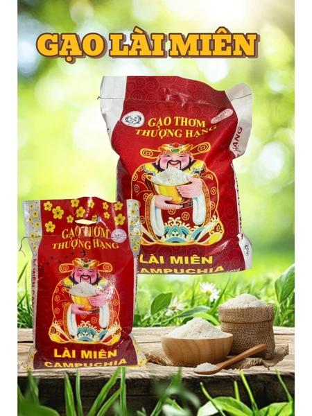 Gạo Lài Miên Campuchia Túi 5Kg-10Kg, Gạo Thơm Lài Miên-Dẻo Mềm Ngọt Cơm Thơm Nhẹ
