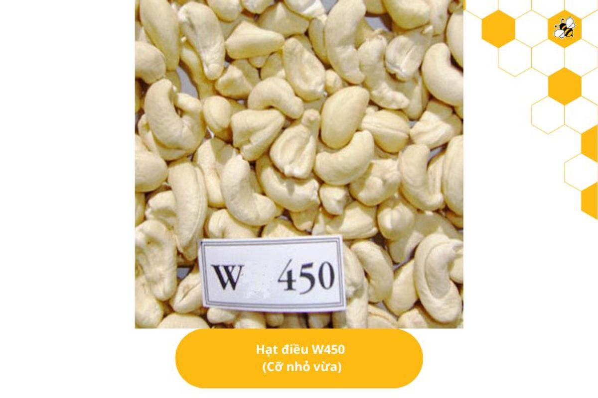 Hạt điều W450 (Cỡ nhỏ vừa)