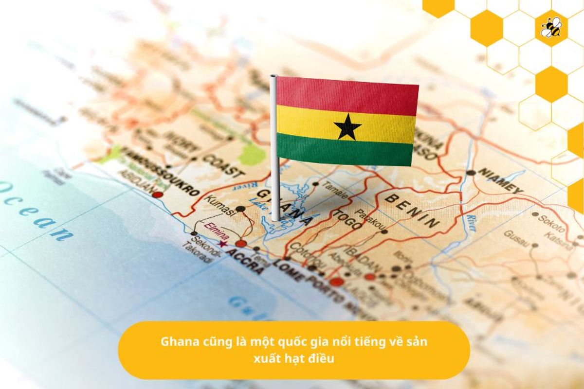 Ghana cũng là một quốc gia nổi tiếng về sản xuất hạt điều