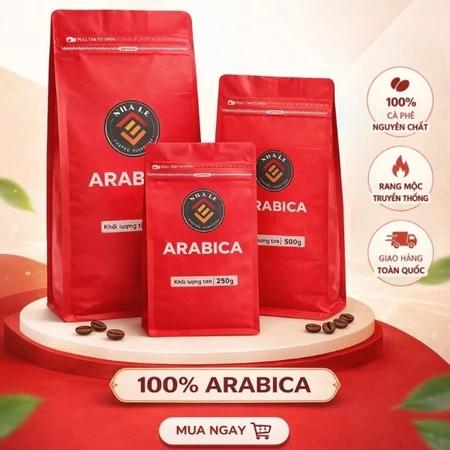 Cà phê Arabica cầu đất, nguyên chất 100%, nguyên hạt, xay pha phin, pha máy, rang mộc Đà Lạt thơm nhẹ
