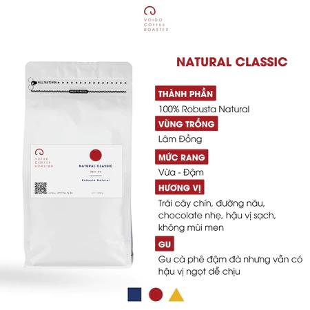 Cà Phê Natural Classic - Gu đậm, 100% Robusta Natural Lâm Đồng chất lượng cao Voi Đỏ