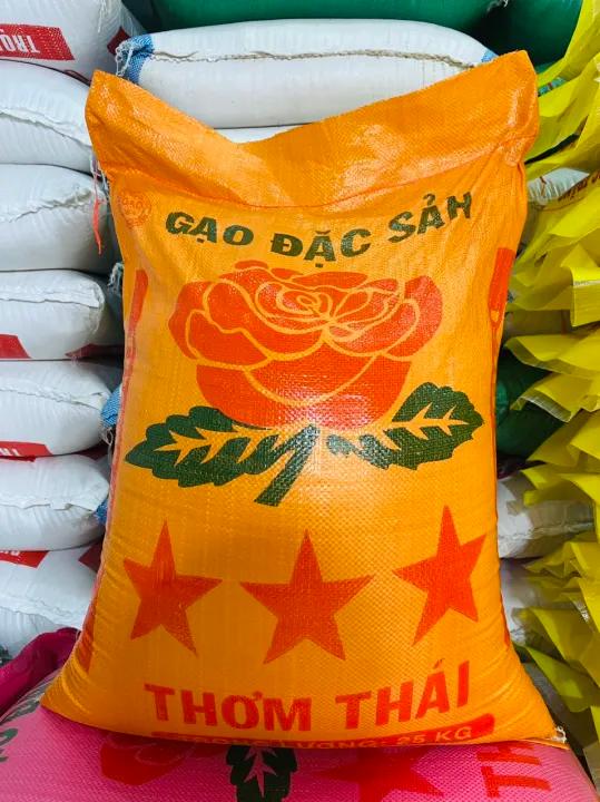 Gạo Thơm Thái dẻo vừa mềm cơm bao 25kg - Bena Organic
