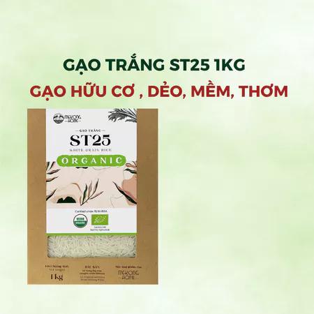 1kg Gạo ST25 hữu cơ Mekong Home, dẻo, thơm tự nhiên