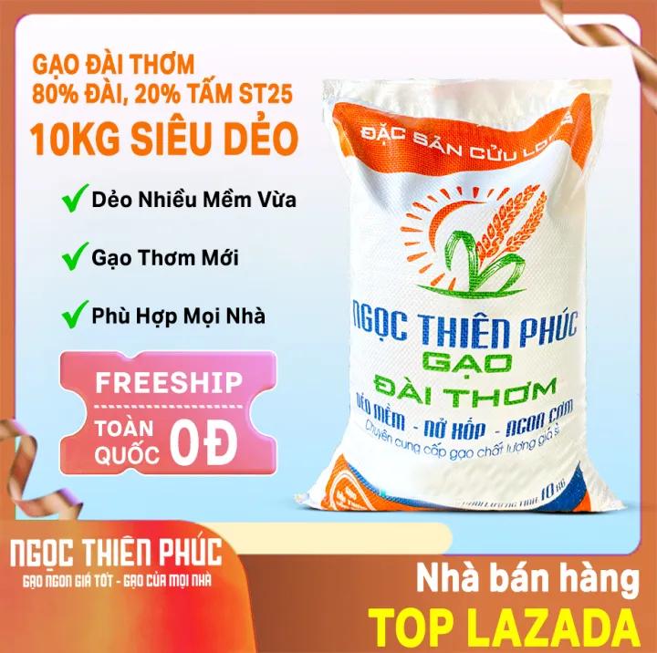 Gạo Đài Thơm Siêu Dẻo 10kg - 20% Tấm ST25, 80% Thơm Lài, Dẻo Nở Mềm Cơm - Ngọc Thiên Phúc