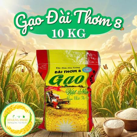 Gạo Đài Thơm 8 Bao 10kg, Cơm Dẻo Ngọt Tự Nhiên, Chuẩn Xuất Khẩu