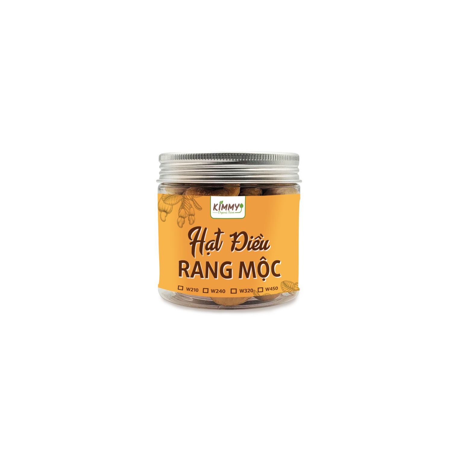 Hạt Điều Rang Mộc 100G Loại Hạt Điều Tách Vỏ W240 Hũ Nhựa PET