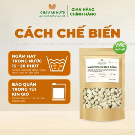 Hạt Điều Hữu Cơ, Hạt Điều Tươi Bình Phước Sạch Làm Sữa, Chế Biến Món Ăn Túi Zip Chân Không