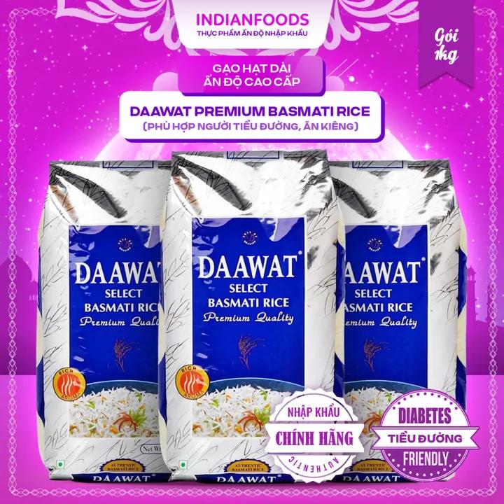 Gạo Ấn Độ DAAWAT Basmati Rice Premium 1kg