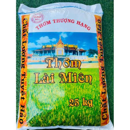 GẠO THƠM LÀI MIÊN [ Dẽo,Mềm ,Cơm Ngon ] Túi 25 kg