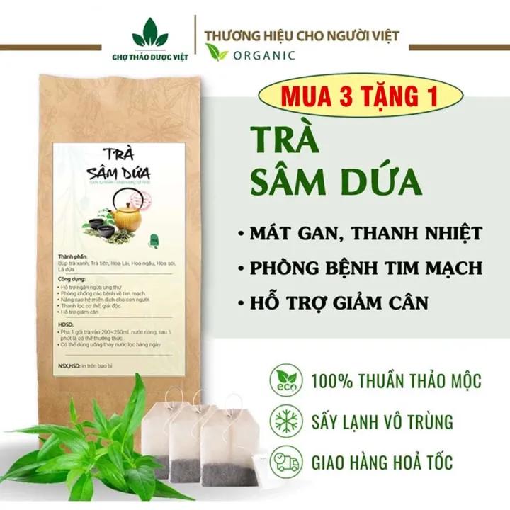 Trà sâm dứa túi lọc, bịch 30 túi x 3g, đậm vị trà, hỗ trợ giúp thanh nhiệt, giải khát, thanh lọc cơ thể