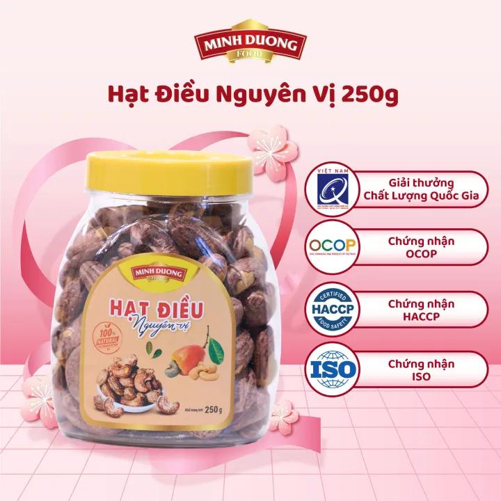 Hạt Điều Nguyên Vị Minh Dương Food 250g Nguyên Hạt, Đậm Vị, Bùi Bùi, Bổ Sung Dinh Dưỡng, Hàng Chính Hãng