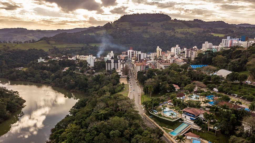 Vista de cima de Piratuba SC