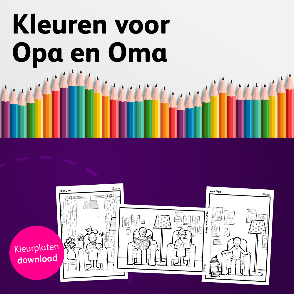 Kleuren voor Opa en Oma, kleurplaten download