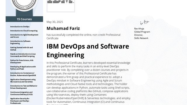DevOps and Software Engineering, IBM