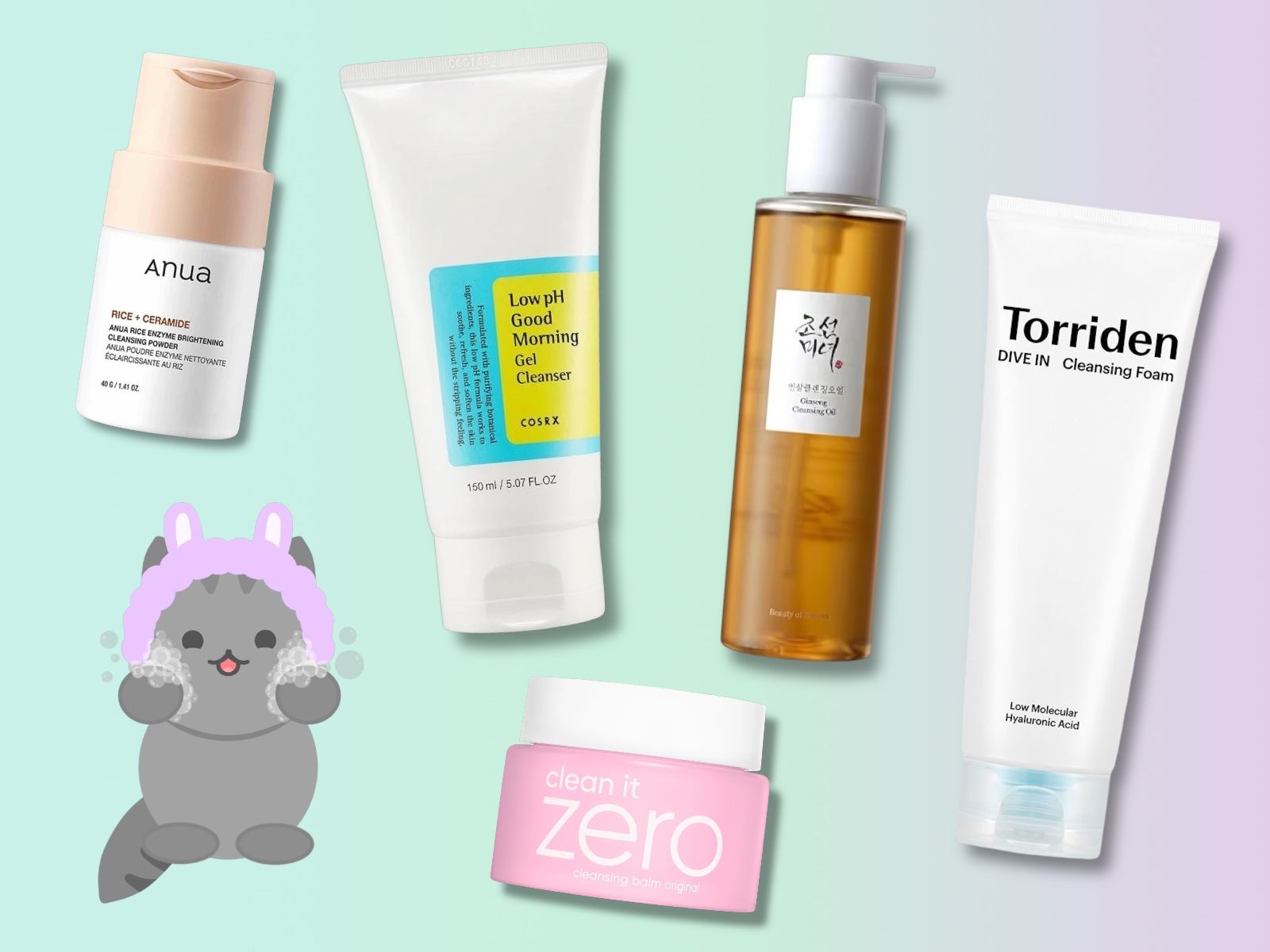 Image of reveal radiant skin with top korean cleansers