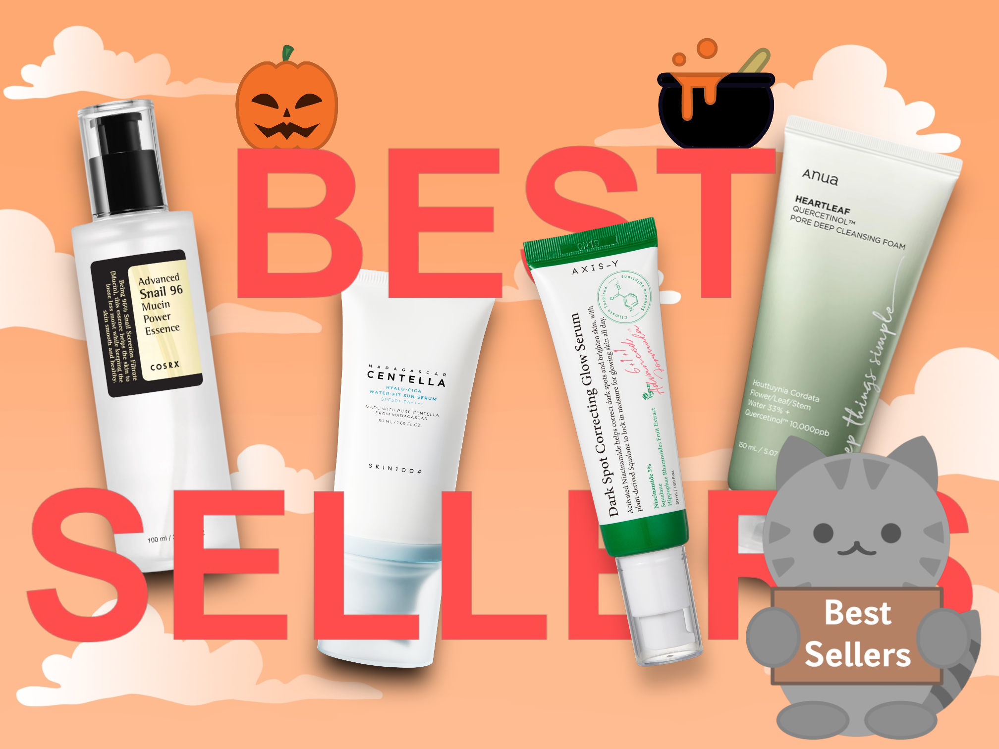 Image of Korean skincare products from the Best Sellers collection.