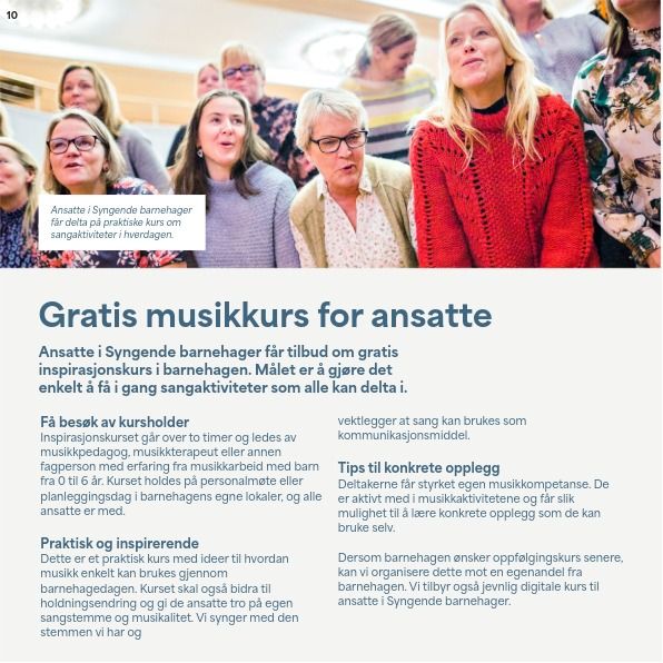 Bilde av ansatte som synger sammen