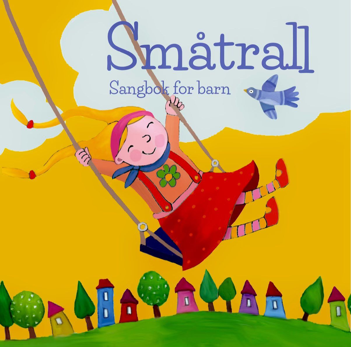 Bokens forside som viser jente i huske. 