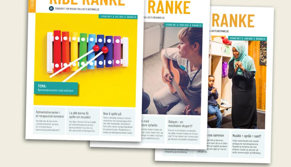 Bilde av tre utgaver av fagbladet Ride ranke