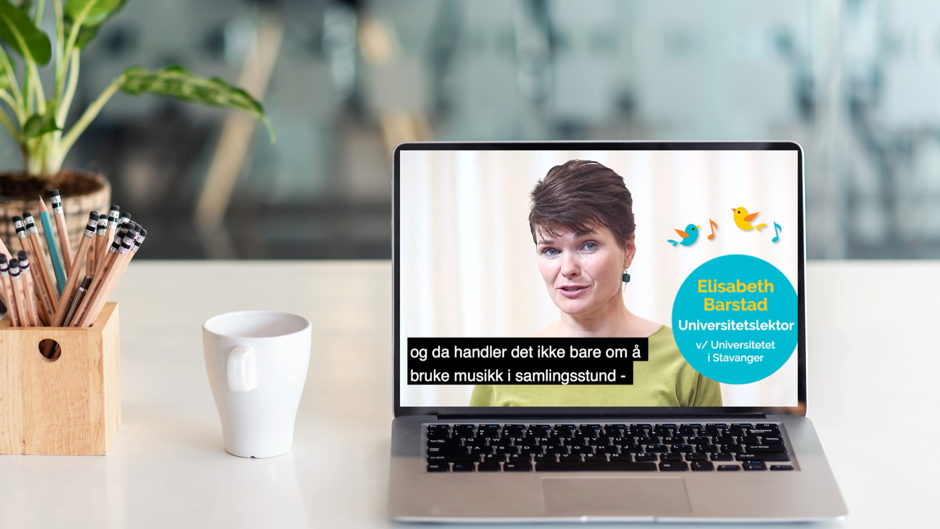 Bilde av en laptop med et av våre digitale kurs på