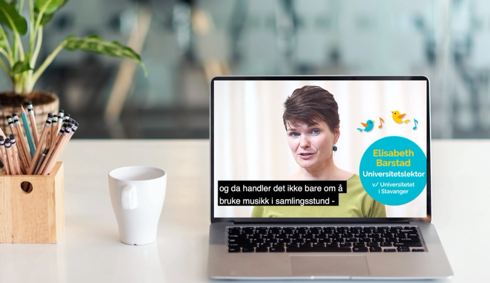 Bilde av en laptop med et av våre digitale kurs på