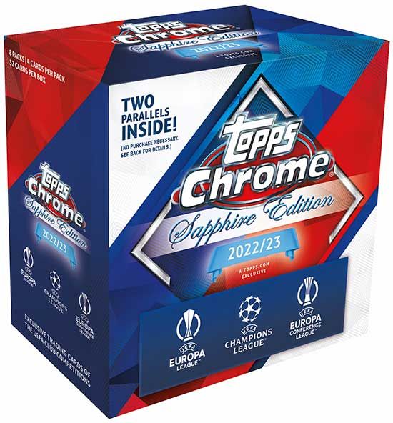 2023 Topps Chrome Sapphire Edition UEFA Club Competitions Soccer Cards Checklist