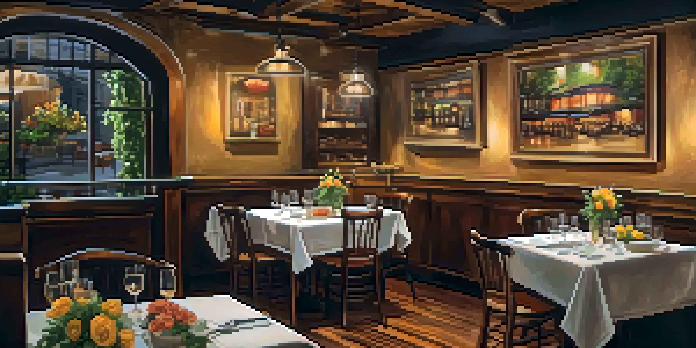 Interior of a cozy Italian restaurant with warm lighting and wooden tables, patrons enjoying their meals.