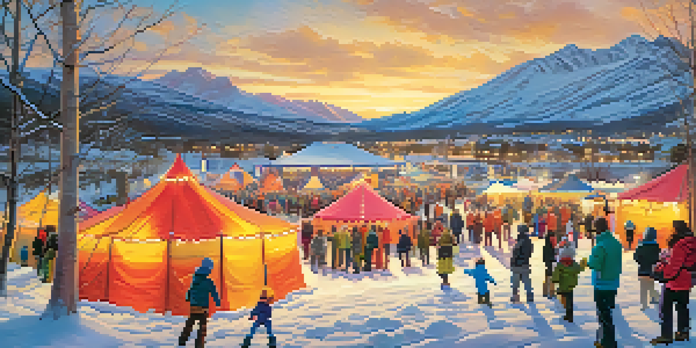 Families enjoying the Utah Arts Festival with colorful art installations and children engaged in painting activities.