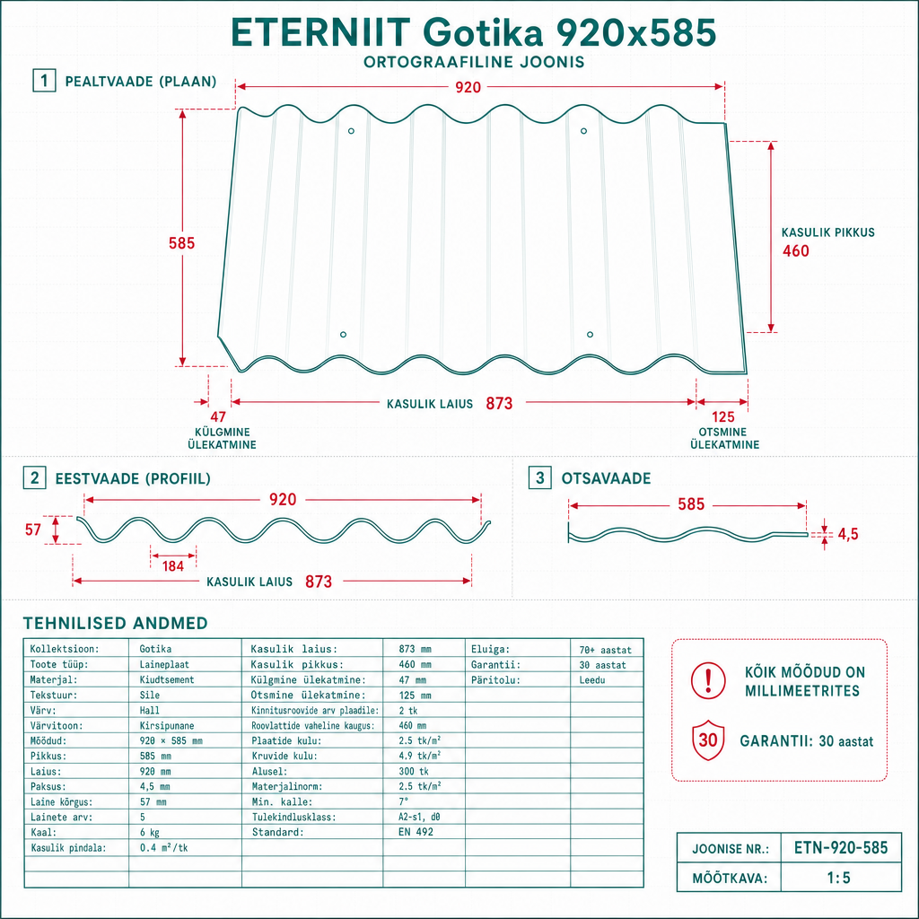 Eterniit Gotika 920x585 - tehniline joonis
