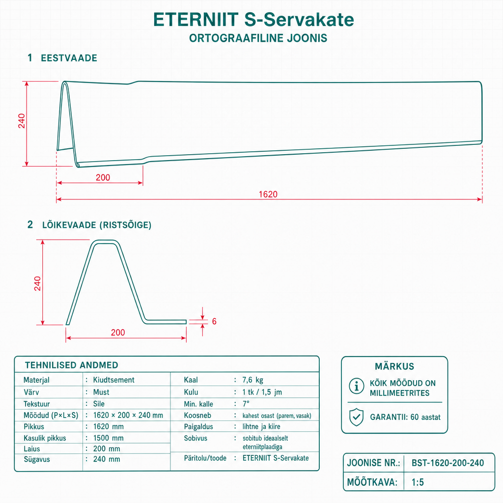 S-Servakate - tehniline joonis